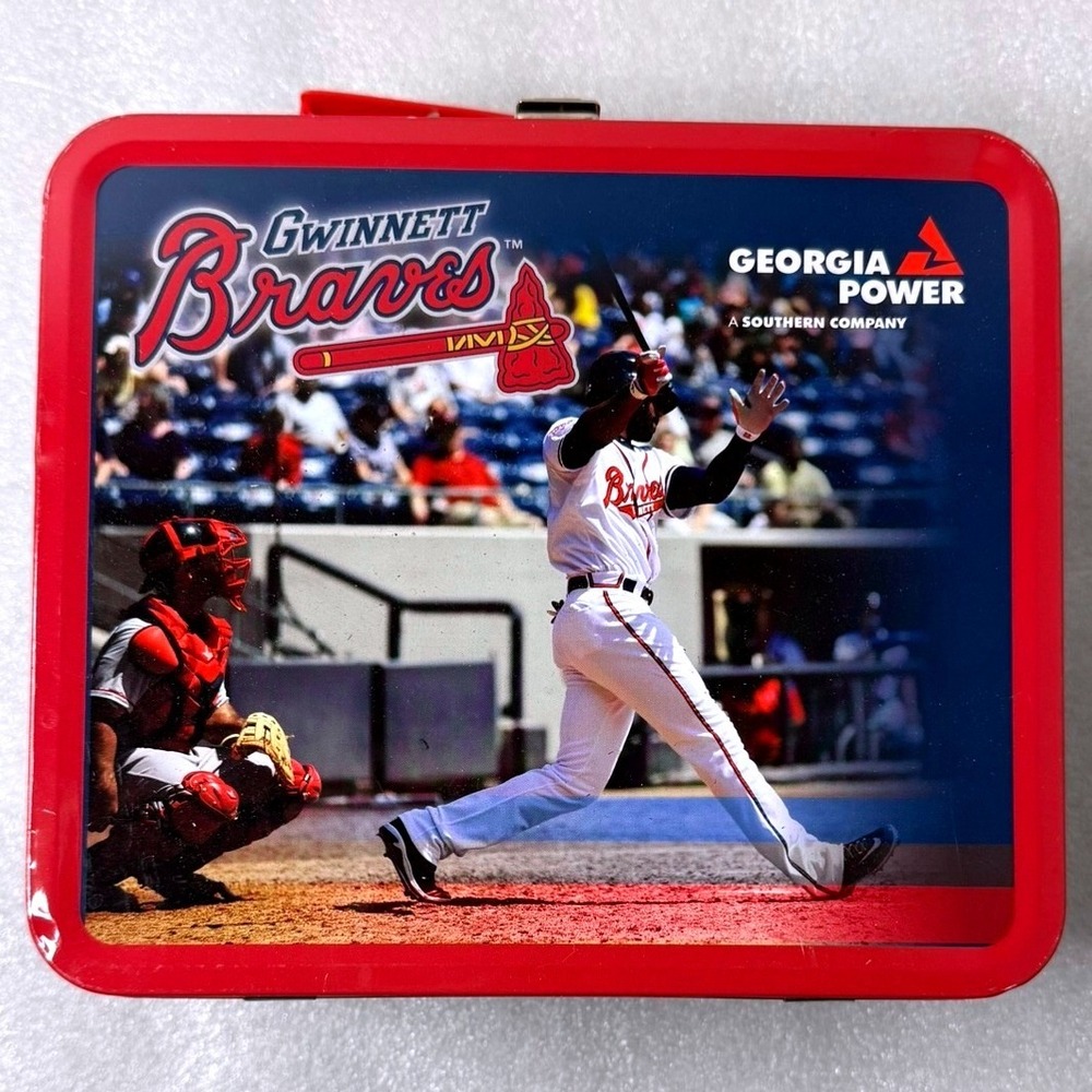 Gwinnett Braves MiLB Baseball Metal Tin Lunch Box Georgia Power Chopper Mascot